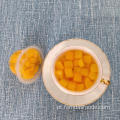 4oz pêssegos amarelos frescos enlatados em xarope claro